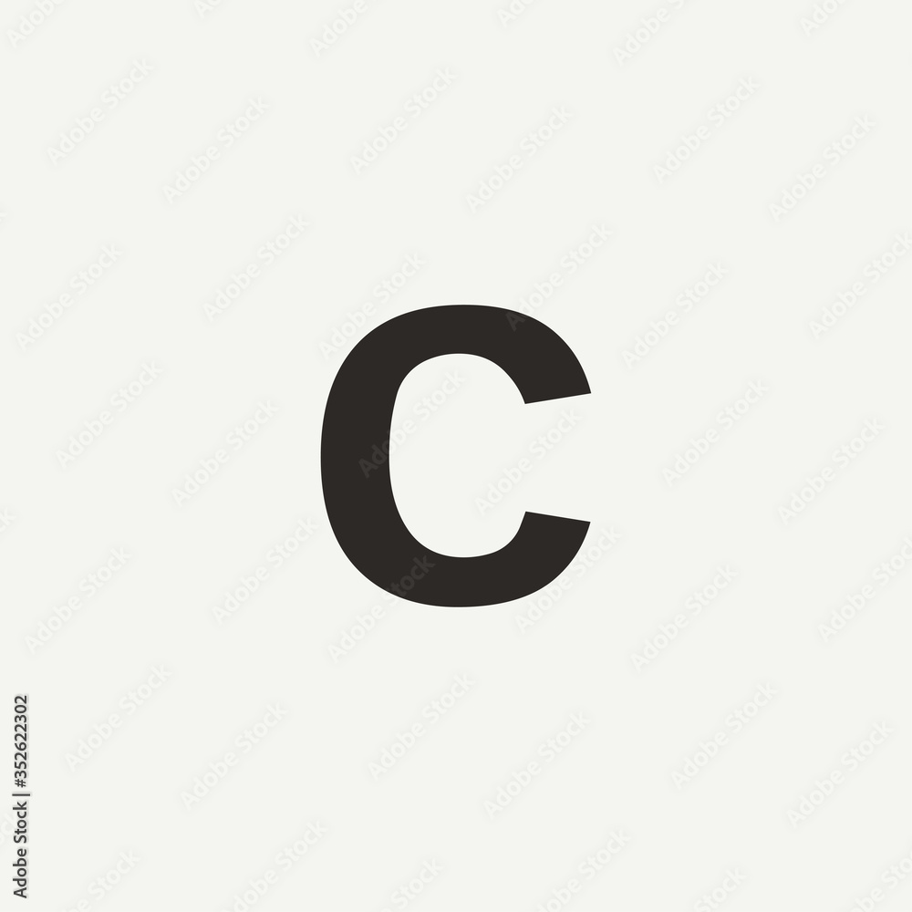 C monogram. Abstract letter C logo design. Filled creative symbol. Logo branding. Universal vector icon - Vector C monogram. Abstract letter C logo design. Filled creative symbol. Logo branding. Universal vector icon - Vector