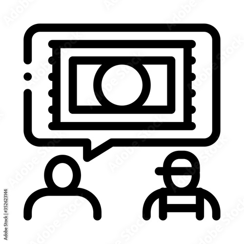request for carpet cleaning icon vector. request for carpet cleaning sign. isolated contour symbol illustration