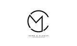 MC ,CM ,M ,C letters abstract logo monogram