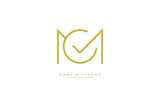 MC ,CM ,M ,C letters abstract logo monogram
