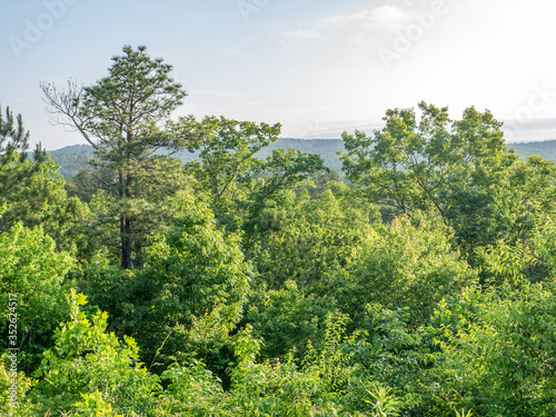 view of valley just after sunrise