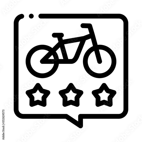 star rating bike sharing services icon vector. star rating bike sharing services sign. isolated contour symbol illustration