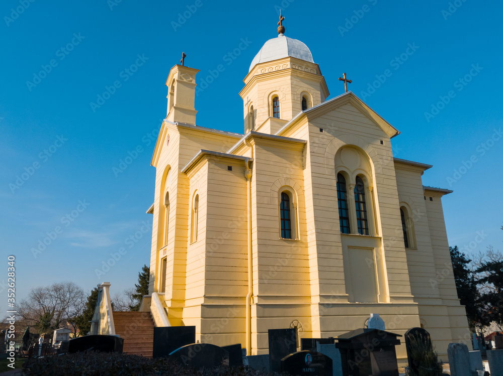 Small Saint Dimitri Church (Crkva Svetog Dimitrija) is an serbian orthodox church in the old Zemun cemetary with typical orthodox graves and tombs na Gardos hill.