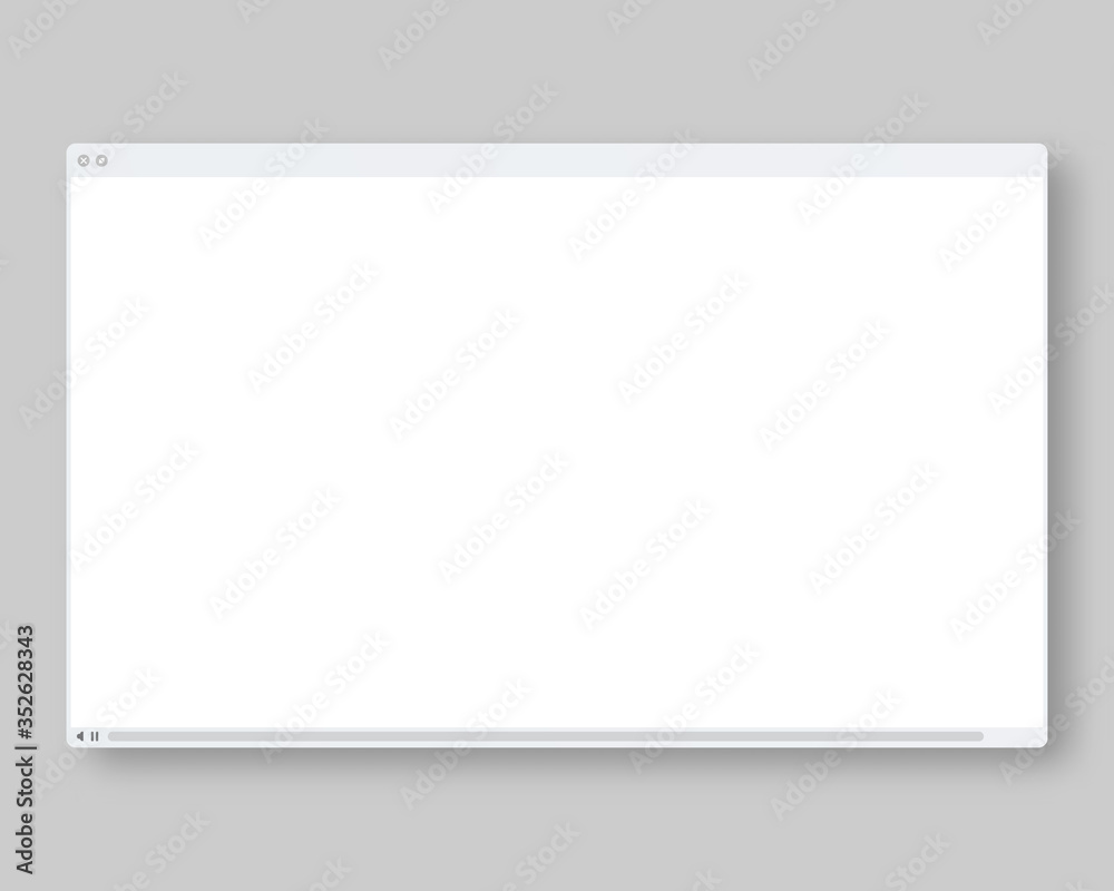 Video preview template. Mockup vector isolated. Template design ...