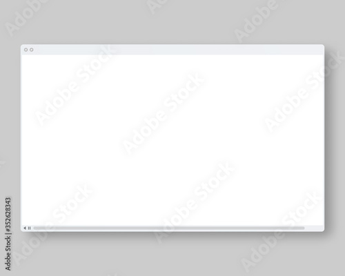 Video preview template. Mockup vector isolated. Template design. Realistic vector illustration.