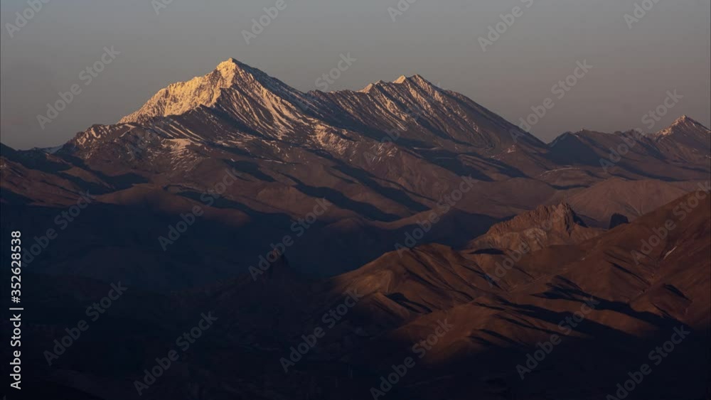 setting sun time lapse over the majestic Himalayas setting sun time lapse over the majestic Himalayas