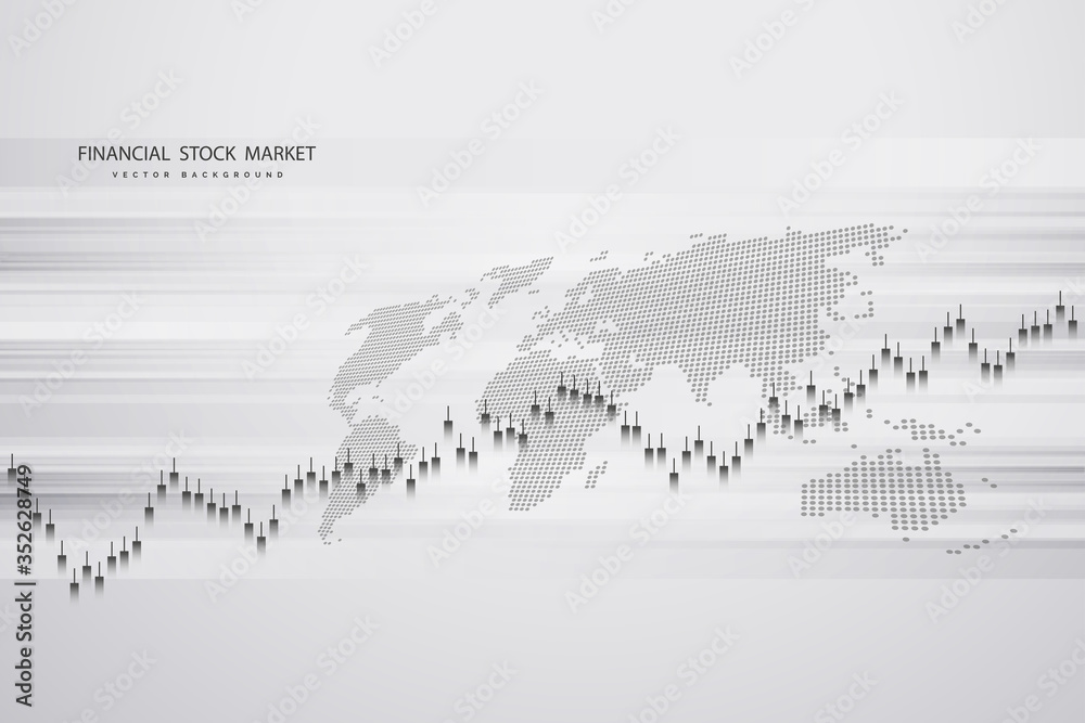Obraz premium Stock market graph or forex trading chart for business and financial concepts, reports and investment . Vector illustration