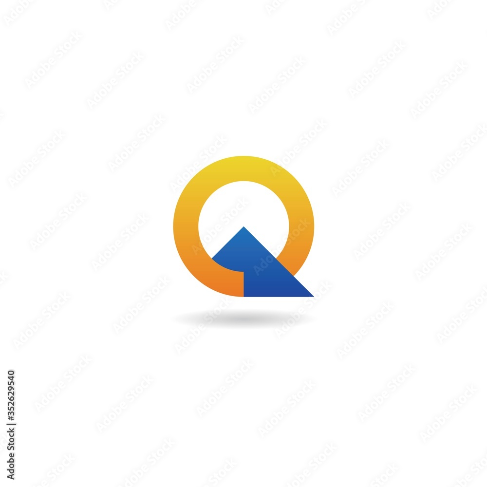 initial q with abstract logo design vector template initial q with abstract logo design vector template