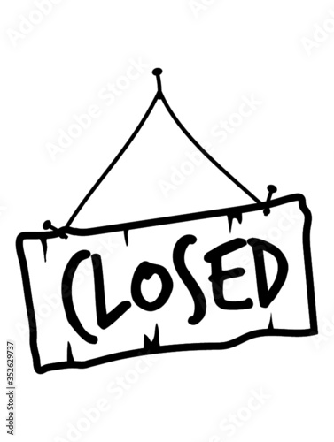 Cartoon Closed Schild lustig clipart