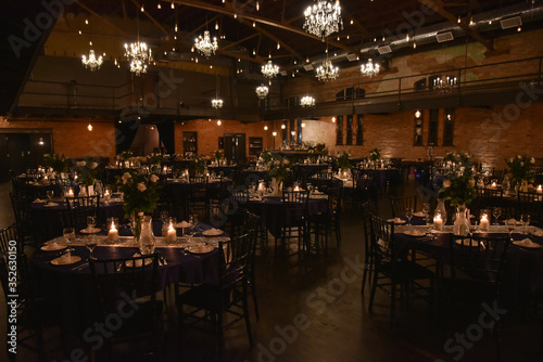 Decoration of wedding tables.
