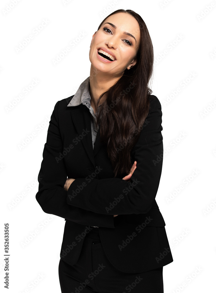 Portrait of a beautiful businesswoman isolated on white background Portrait of a beautiful businesswoman isolated on white background