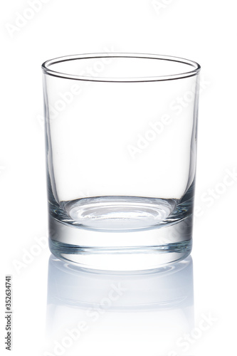 Empty glass isolated on white background                   