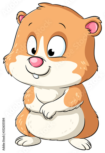 Niedlicher Hamster - Vektor-Illustration