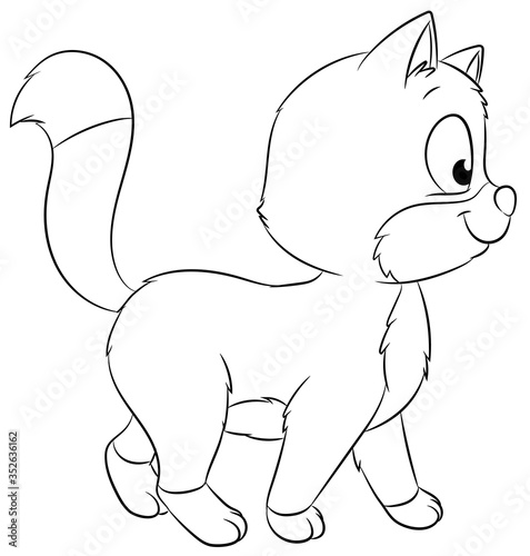 Niedliche Katze - Vektor-Illustration