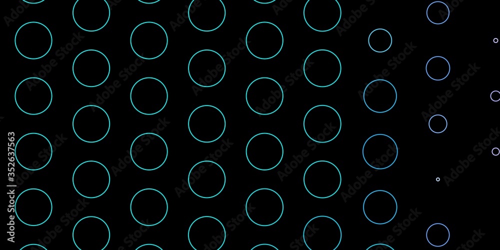 Dark Pink, Blue vector background with spots. Abstract decorative design in gradient style with bubbles. New template for a brand book.