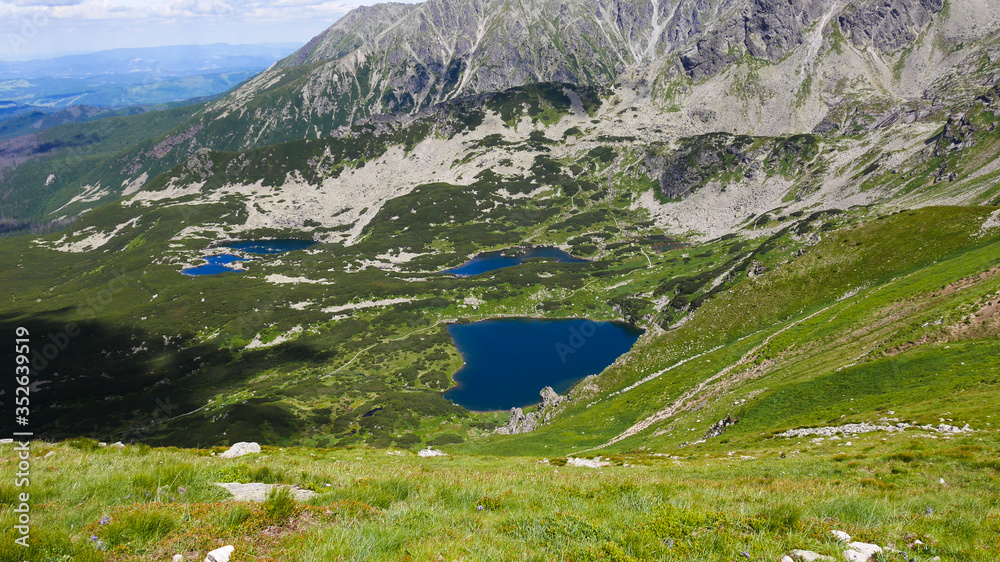 mountain landscape with blue sky