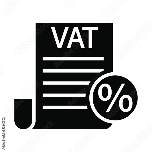 VAT taxes outline vector icon. Value Added Tax simple line illustration sign. inear style sign for mobile 
concept and web design.