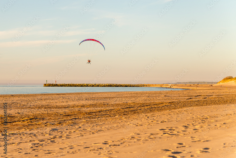 paraglider on the beach