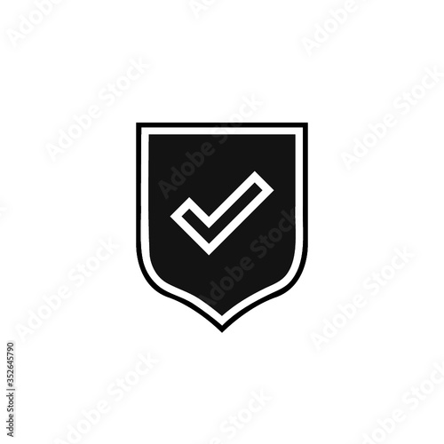 Shield icon isolated on white background