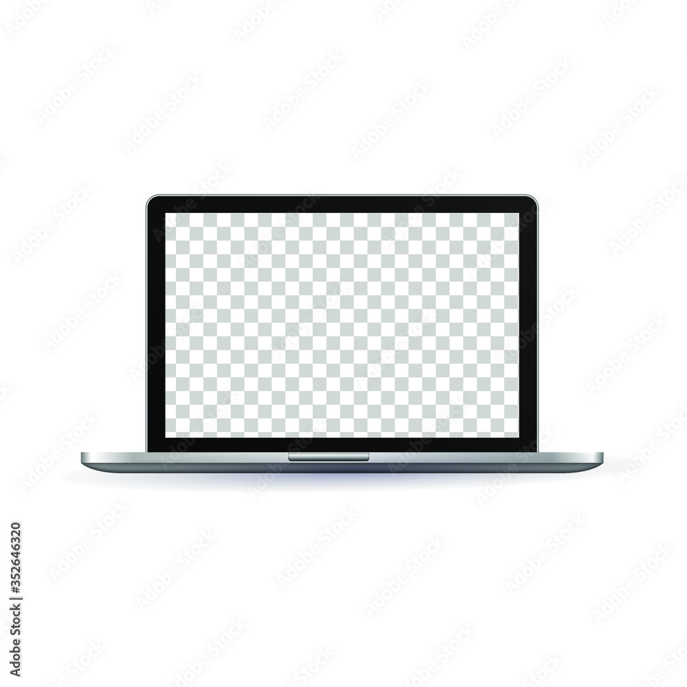 Realistic laptop mockup, template for website design Realistic laptop mockup, template for website design