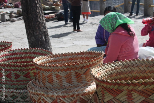 Bilde på lerret Canastas artesanales tarahumara, raramuri, sierra tarahumara chihuahua mexico