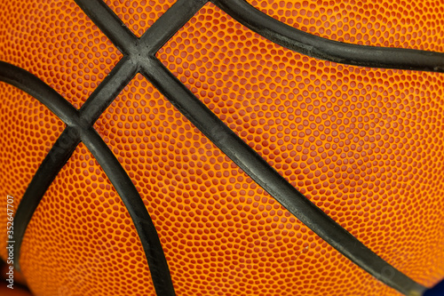 basketball ball detail, close-up