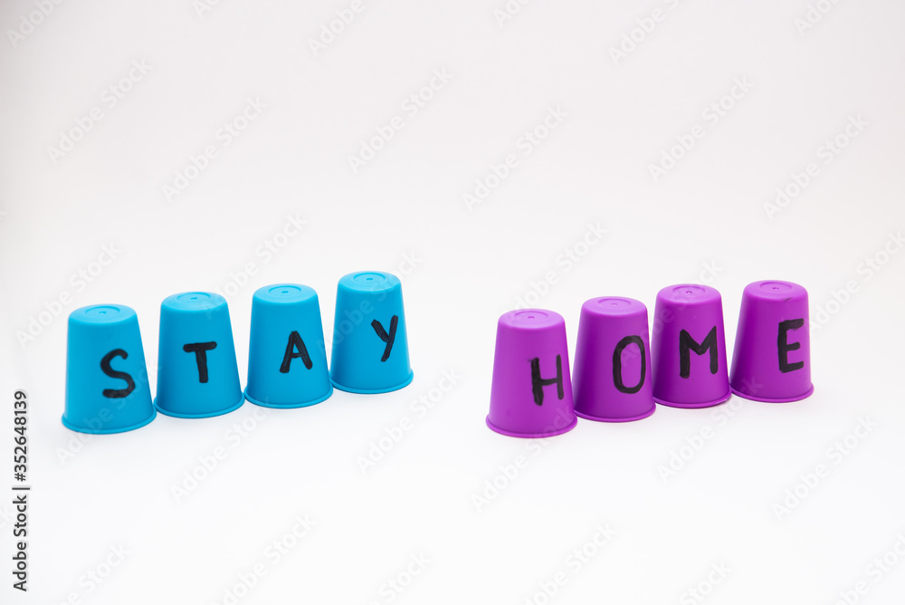 inscription on the cubes of the world stay home inscription on the cubes of the world stay home