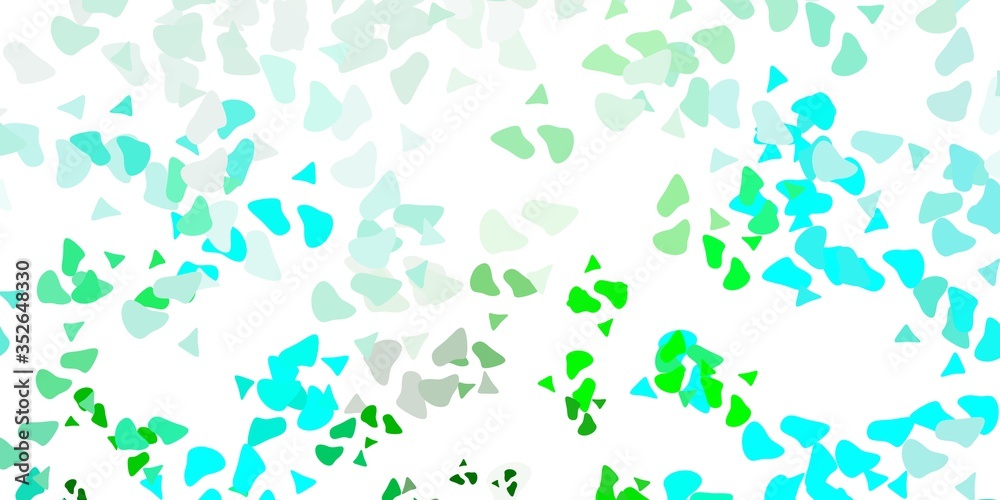 Light blue, green vector texture with memphis shapes. Light blue, green vector texture with memphis shapes.