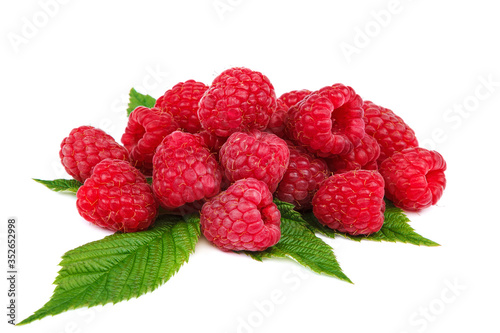 Fruits raspberries isolated on a white background © trotzolga