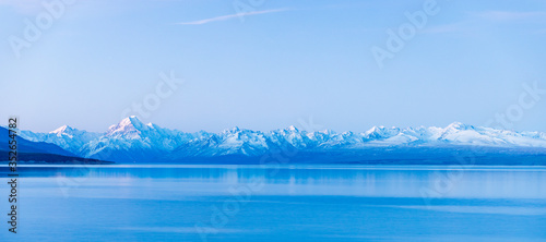 Canvastavla Mt Cook/Aoraki And The Southern Alps Over Lake Pukaki At Sunset