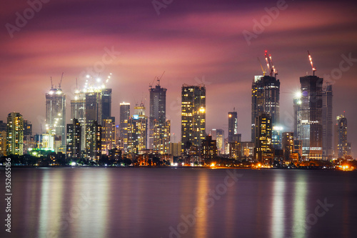 Mumbai skyline at night