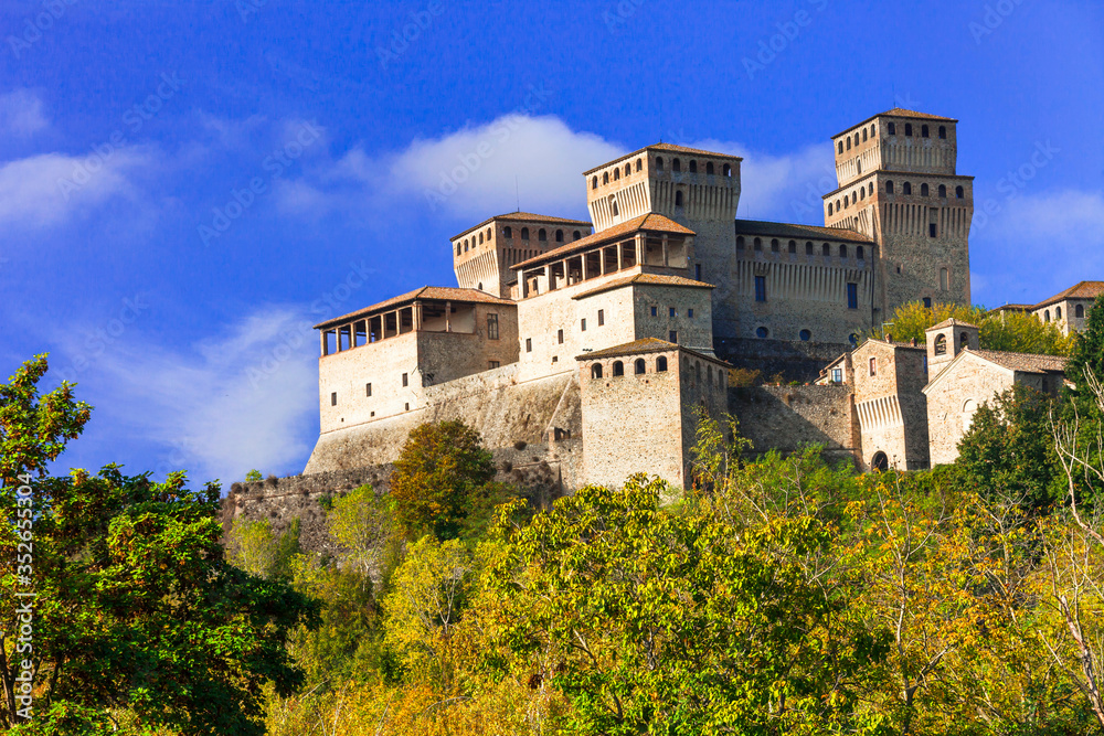 Beautiful medieval castles of Italy - Torrechiara in Emilia-Romana, province of Parma