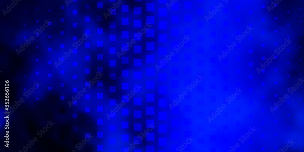 Dark BLUE vector background in polygonal style. Rectangles with colorful gradient on abstract background. Template for cellphones.