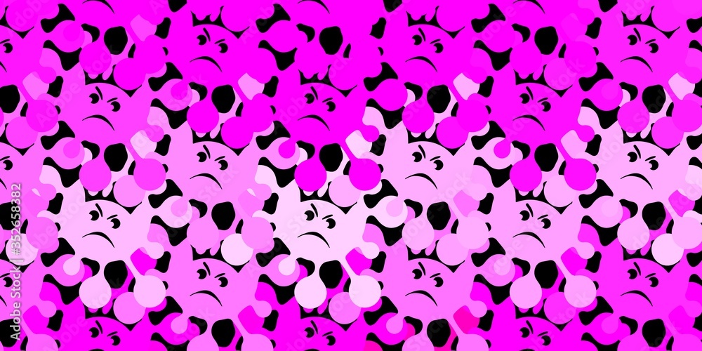 Dark pink vector template with flu signs. Dark pink vector template with flu signs.
