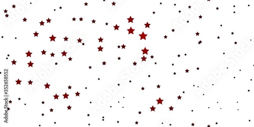 Dark Red vector texture with beautiful stars. Colorful illustration in abstract style with gradient stars. Best design for your ad, poster, banner.