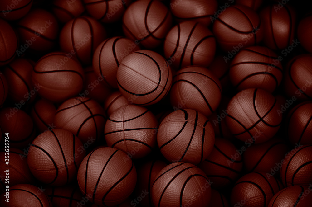 lots of brown basketball balls lots of brown basketball balls