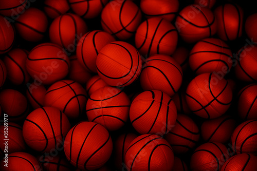 lots of  orange basketball balls © Augustas Cetkauskas