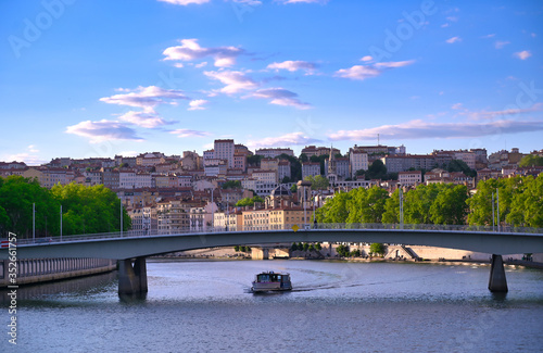 Lyon, France and the architecture along the Saone River. photo