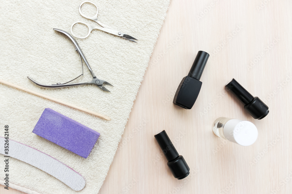Nail Care. Set Of Manicure Tools. Beauty Care.