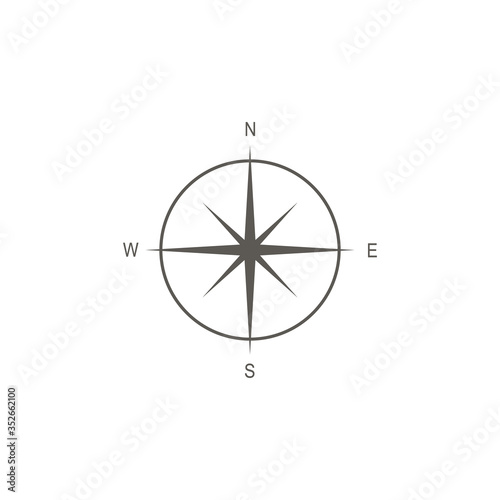 Icon compass vector illustration isolated