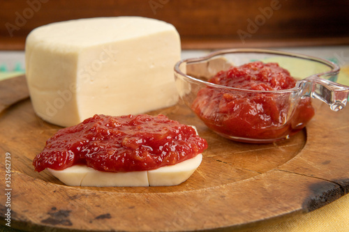 guava jam with cheese photo