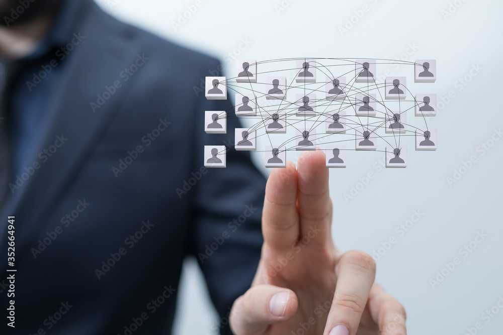 organization chart team concept networking group organization chart team concept networking group