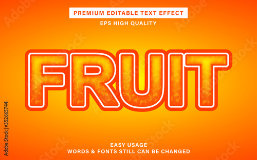 fruit text effect