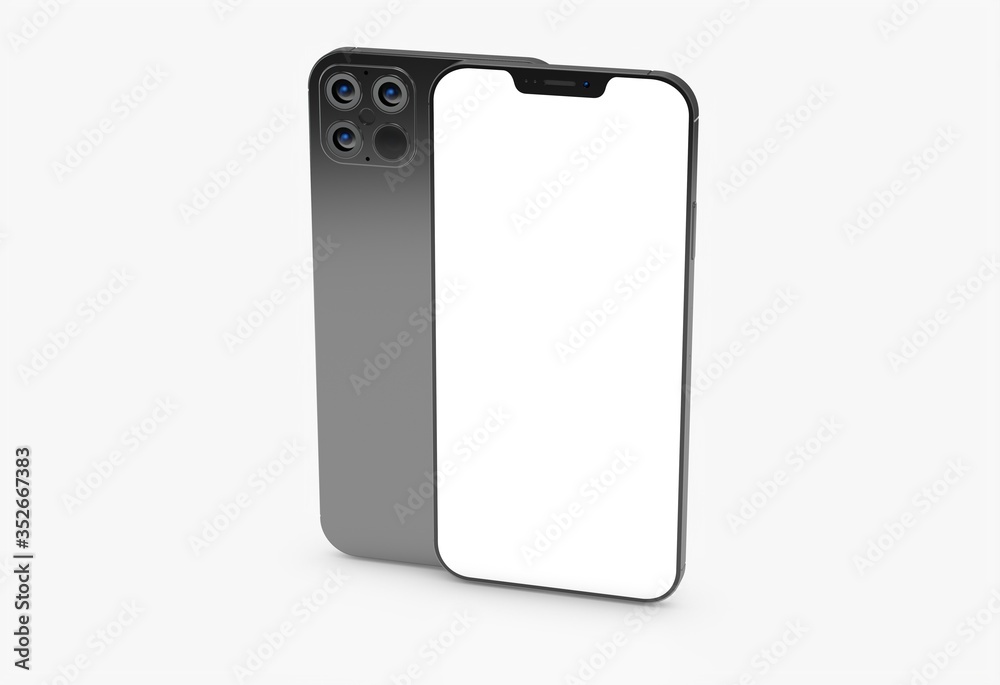 white mobile smartphone device digital isolated 3d white mobile smartphone device digital isolated 3d