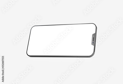white mobile smartphone device digital isolated 3d