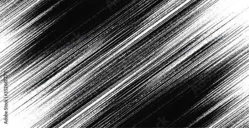Glitch effect. Linear texture. Parallel and intersecting lines in abstract pattern. Abstract textured effect. Black isolated on white background. Vector illustration. EPS10.