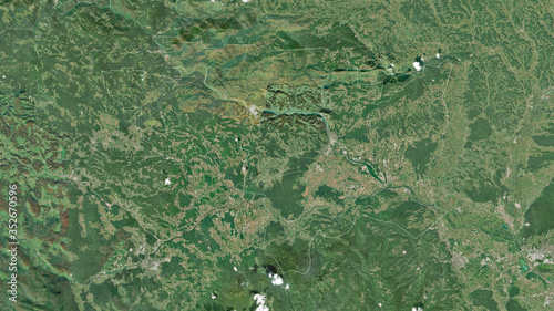 Spodnjeposavska, Slovenia - outlined. Satellite