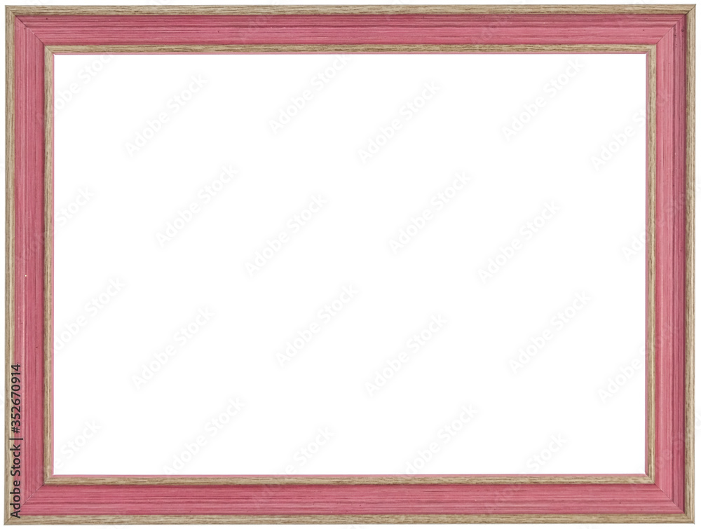 .Red photo frame highlighted on a white background .Red photo frame highlighted on a white background