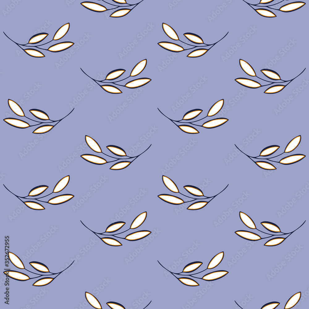 Seamless Floral Vector Pattern with delicate branches for decoration, print, textile, stationery, wallpaper