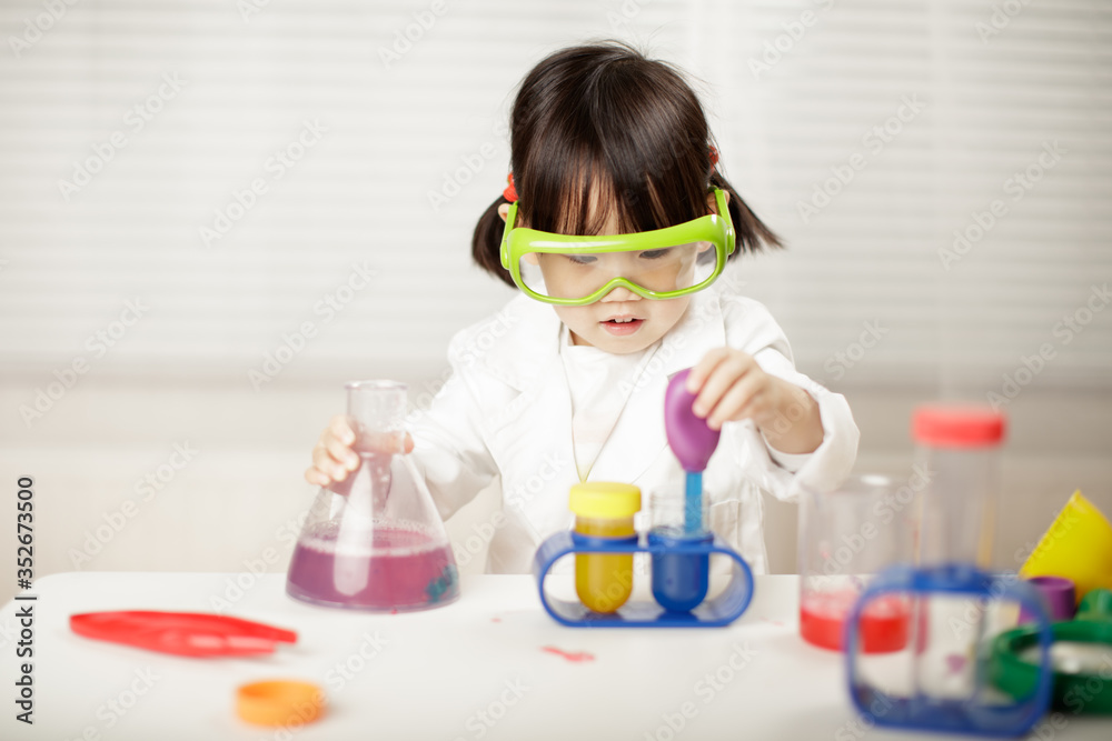 toddler girl pretend play scientist role for homeschooling toddler girl pretend play scientist role for homeschooling